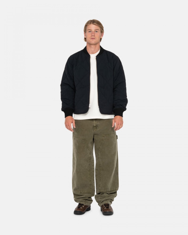 Men's Stussy Work Pant Canvas Pants Olive Dubai | UAE RPA-6056