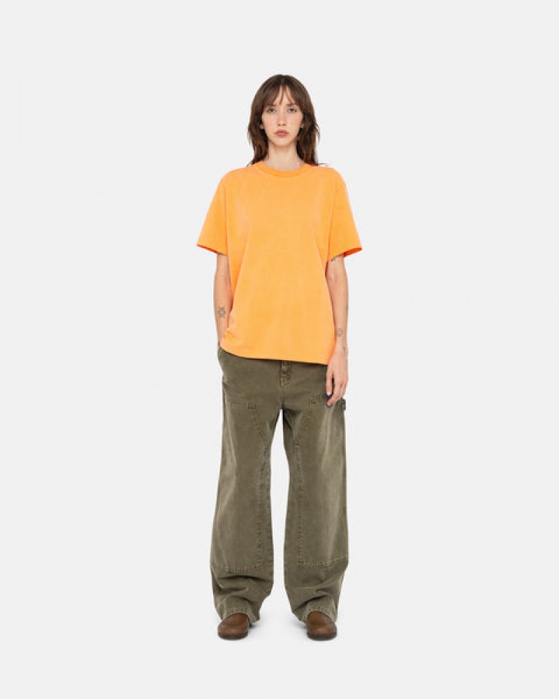 Men's Stussy Work Pant Canvas Pants Olive Dubai | UAE RPA-6056