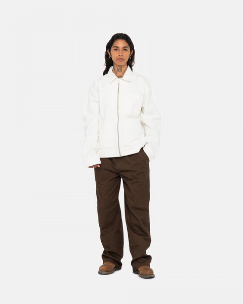 Men's Stussy Workgear Trouser Twill Pants Brown Dubai | UAE XPZ-8940