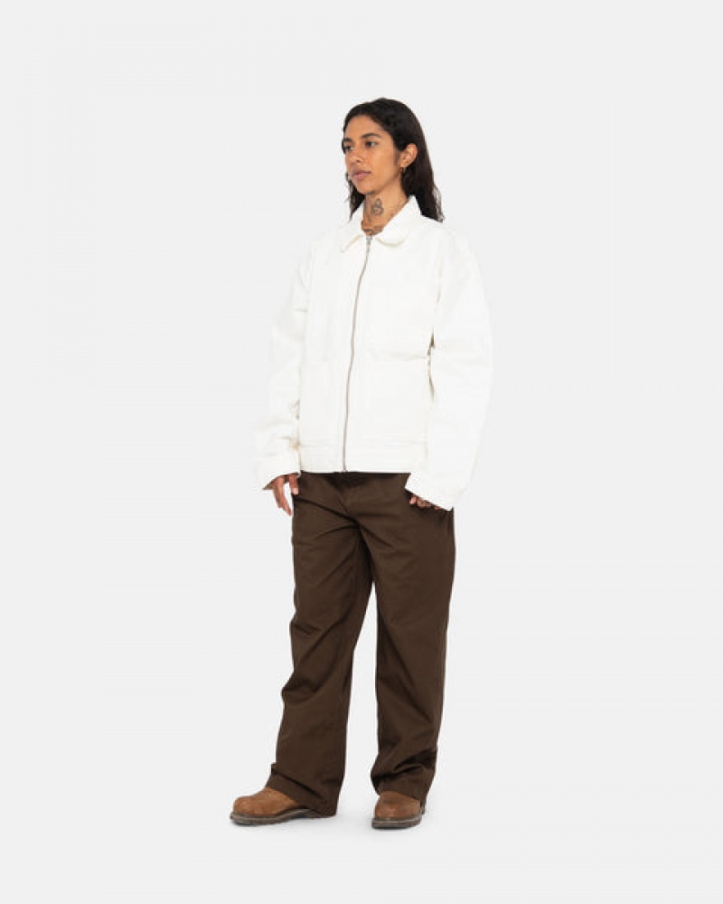 Men's Stussy Workgear Trouser Twill Pants Brown Dubai | UAE XPZ-8940