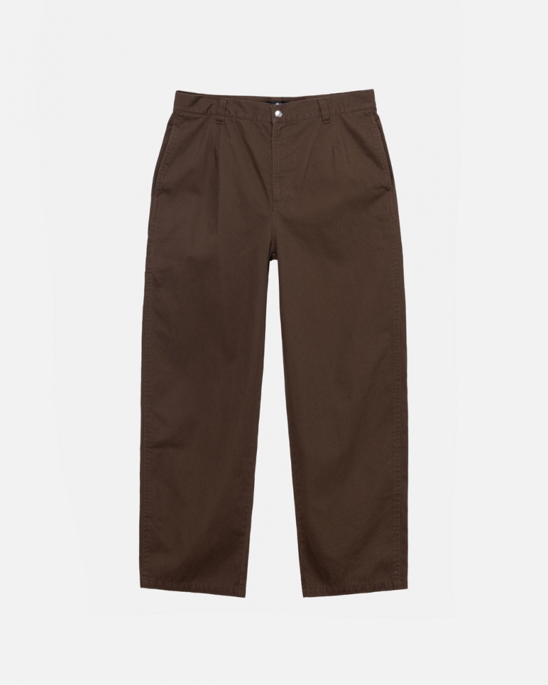 Men\'s Stussy Workgear Trouser Twill Pants Brown Dubai | UAE XPZ-8940