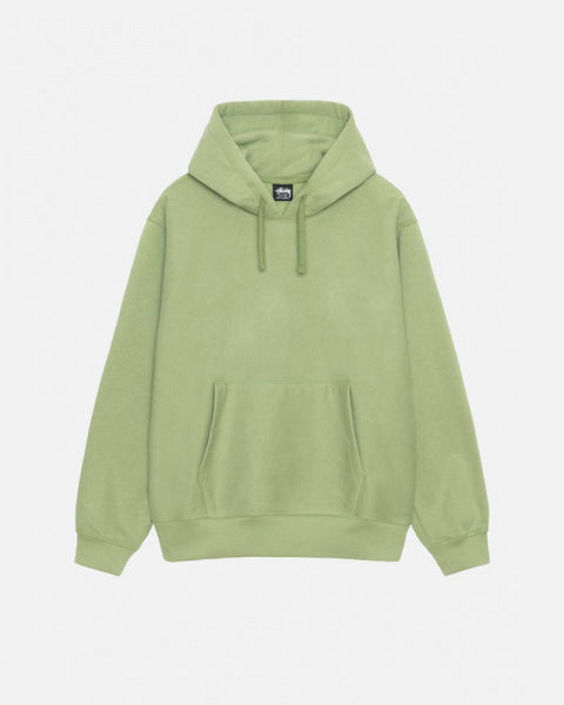 Women's Stussy Back Hood Applique Hood Sweatshirts Green Dubai | UAE HYY-4229