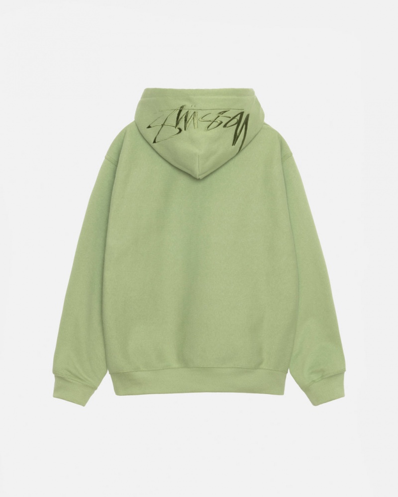 Women\'s Stussy Back Hood Applique Hood Sweatshirts Green Dubai | UAE HYY-4229