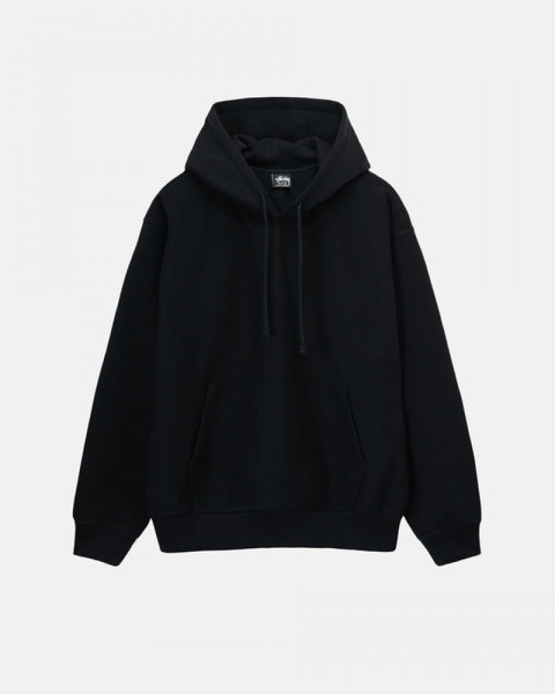 Women's Stussy Back Hood Applique Hoodie Black Dubai | UAE KCA-5022