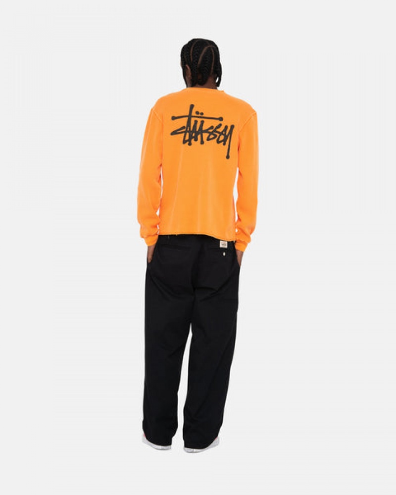 Women's Stussy Basic Stock Ls Thermal Tops Orange Dubai | UAE QZX-5325