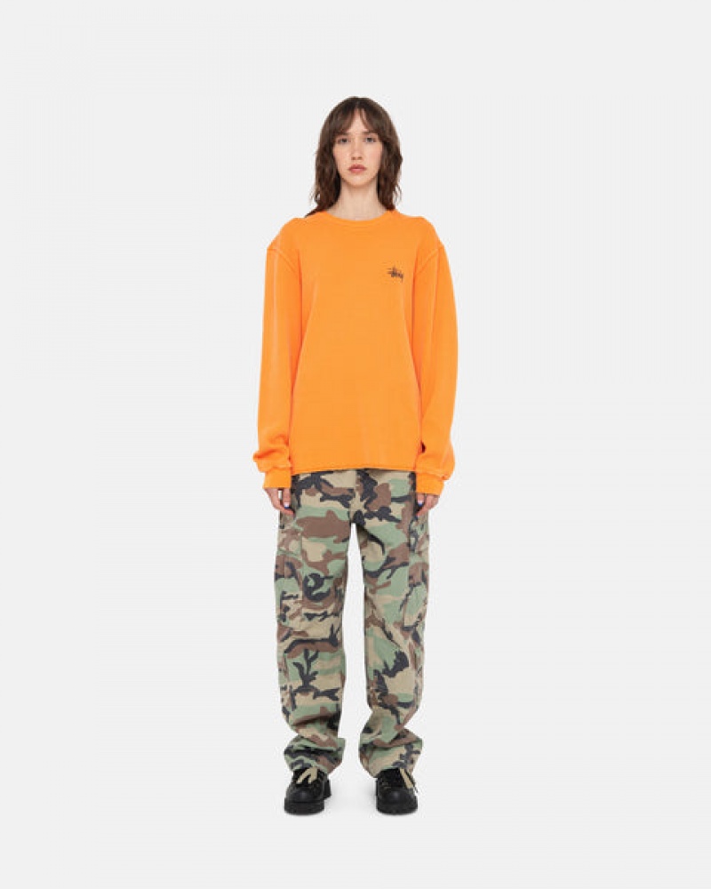 Women's Stussy Basic Stock Ls Thermal Tops Orange Dubai | UAE QZX-5325