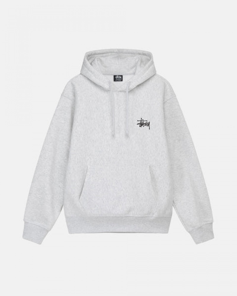 Women's Stussy Basic Stussy Hoodie Grey Dubai | UAE RLX-0225