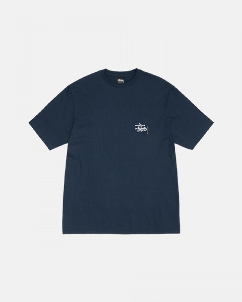 Women's Stussy Basic Stussy Tees Navy Dubai | UAE XUG-5904