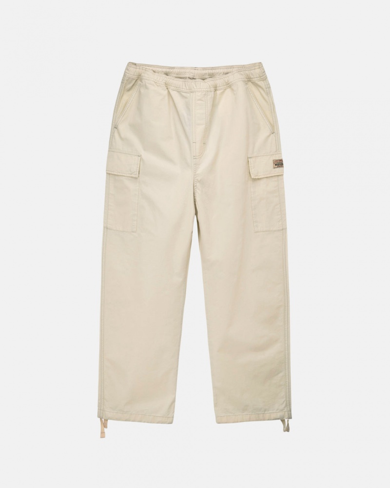 Women\'s Stussy Beach Pant Ripstop Cargo Pants Cream Dubai | UAE OZW-3683