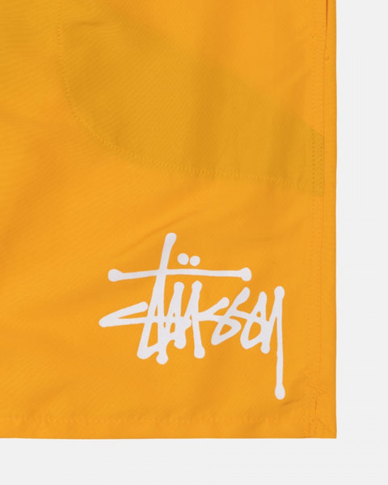 Women's Stussy Big Basic Water Short Swimwear Yellow Dubai | UAE LJL-4271