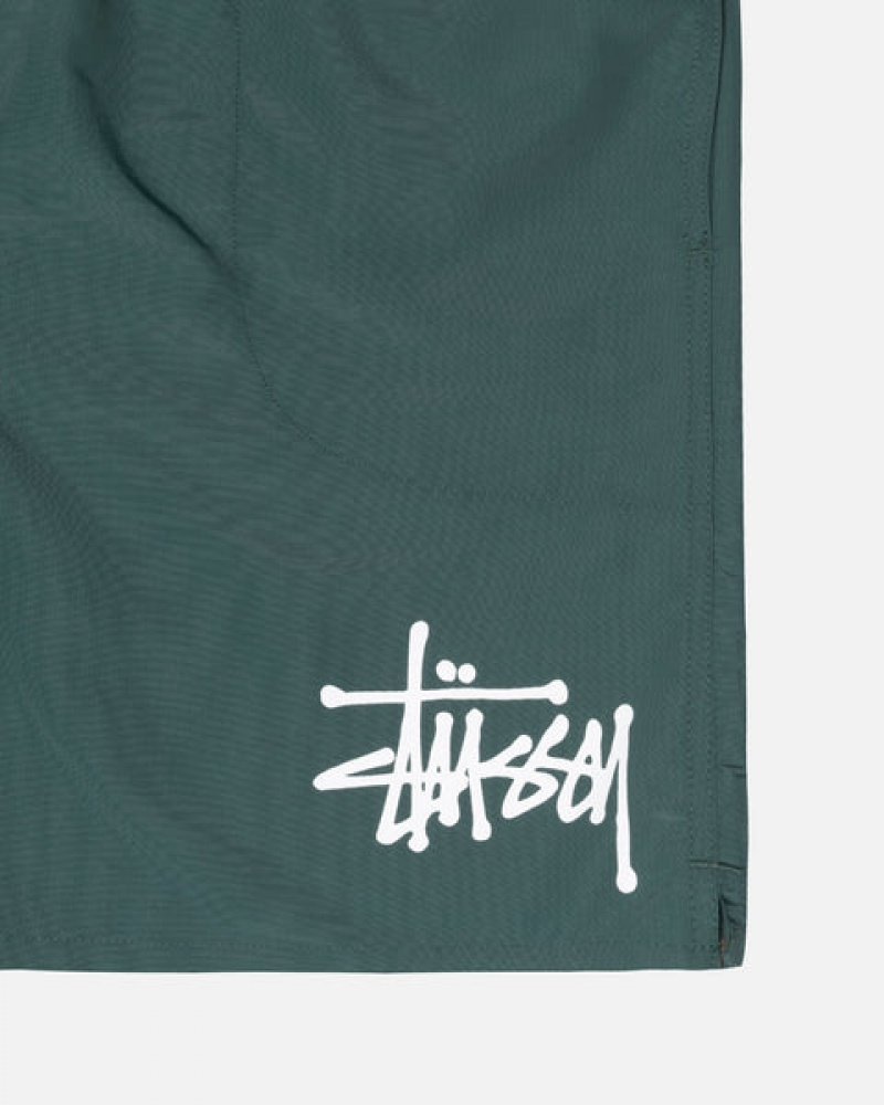 Women's Stussy Big Basic Water Short Swimwear Green Dubai | UAE HFW-4297