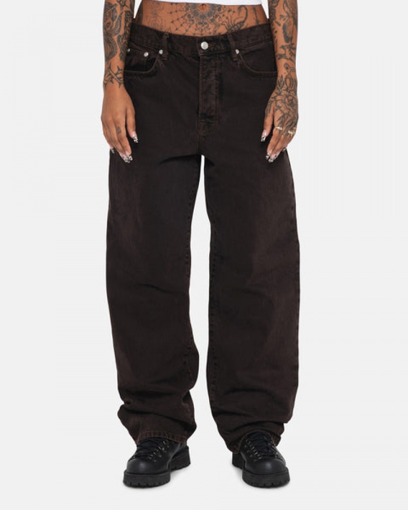 Women's Stussy Big Ol' Jean Denim Black Dubai | UAE NMQ-9174