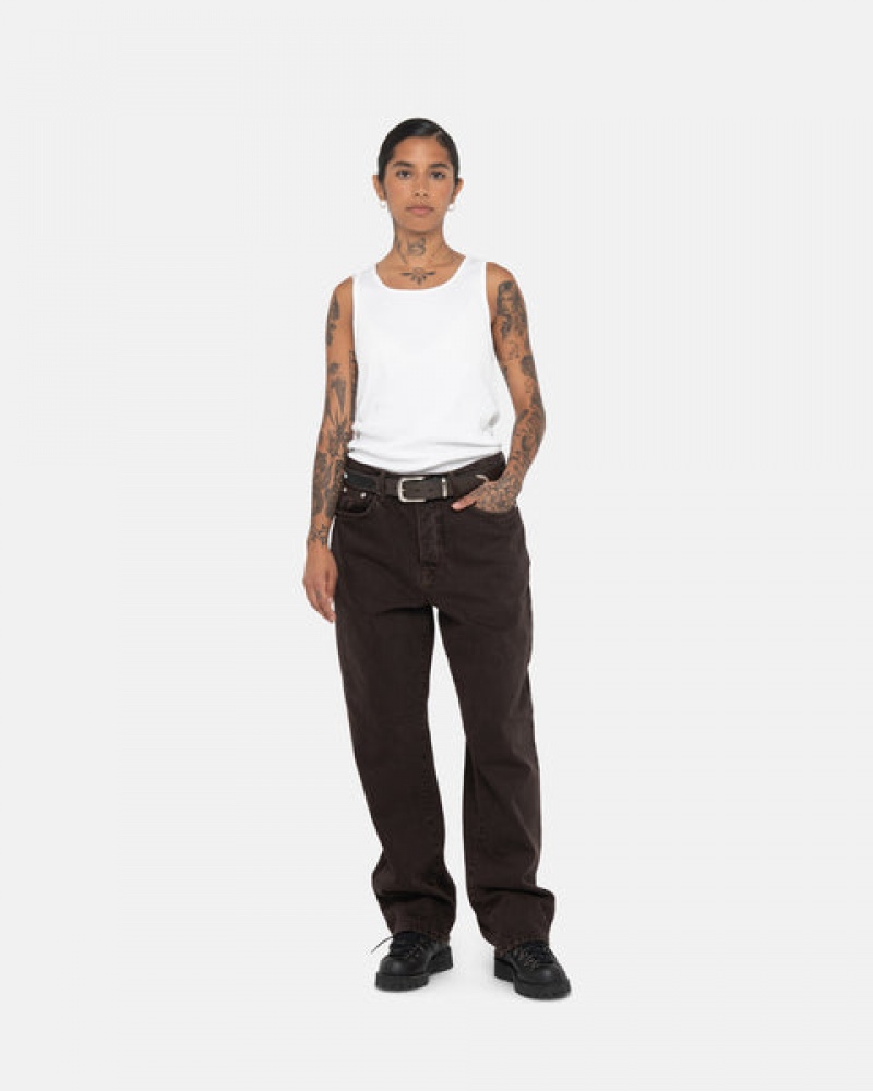 Women's Stussy Big Ol' Jean Denim Black Dubai | UAE NMQ-9174