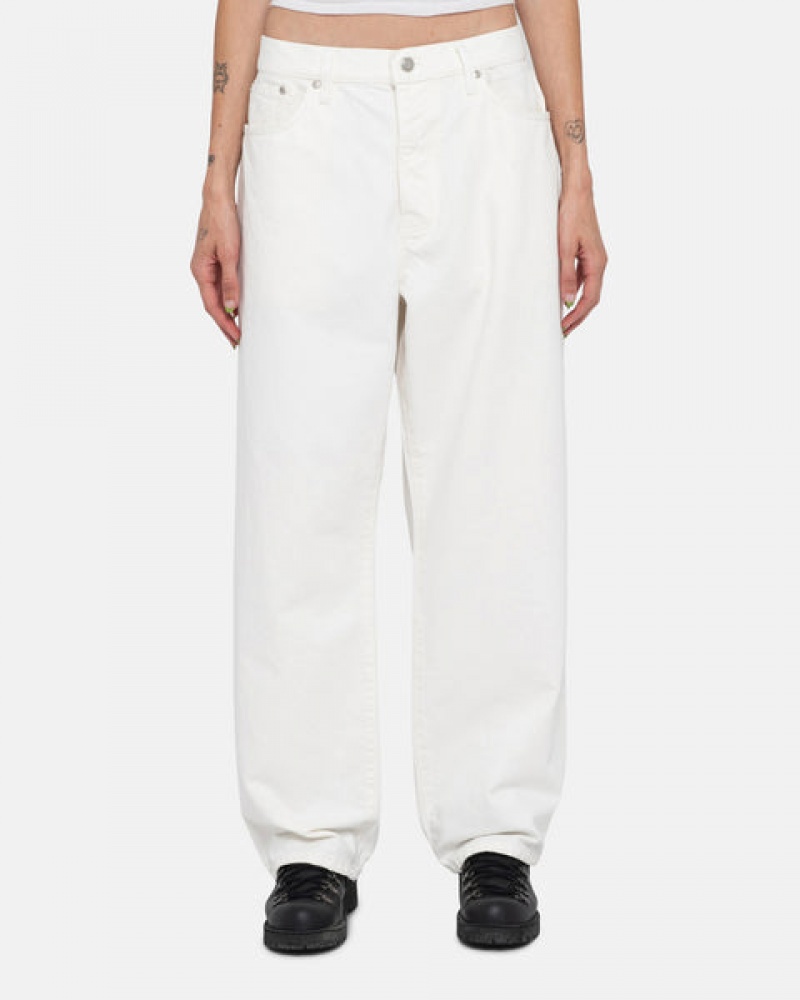 Women's Stussy Big Ol' Jean Overdyed Pants Beige Dubai | UAE NCQ-1606