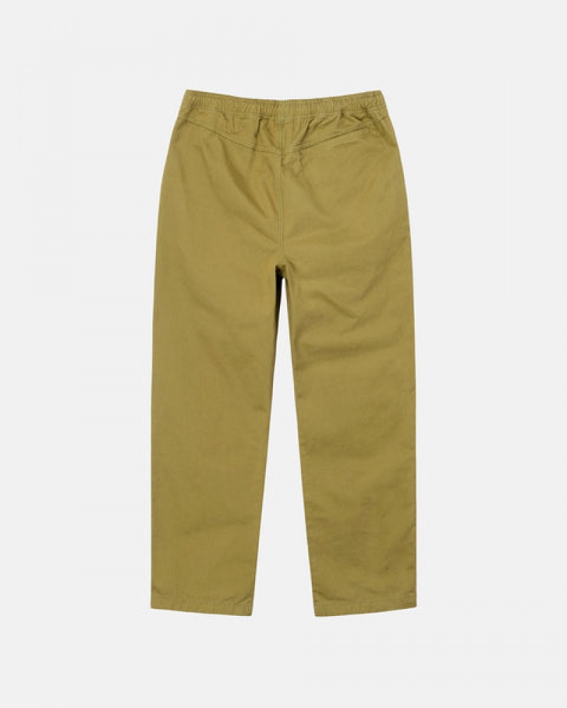 Women's Stussy Brushed Beach Pants Dark Olive Dubai | UAE GED-7587