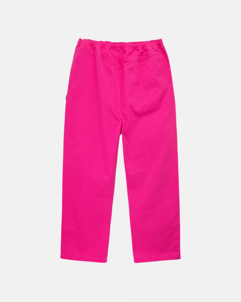 Women's Stussy Brushed Beach Pants Pink Dubai | UAE PCO-7996