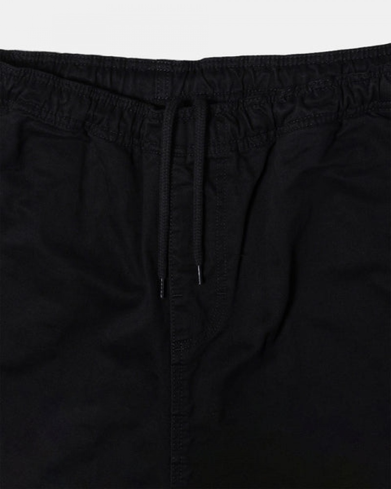 Women's Stussy Brushed Beach Shorts Black Dubai | UAE KOF-9503