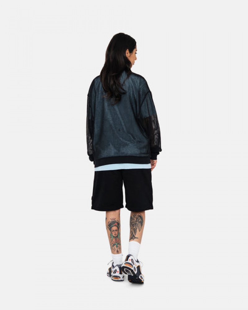 Women's Stussy Brushed Beach Shorts Black Dubai | UAE KOF-9503