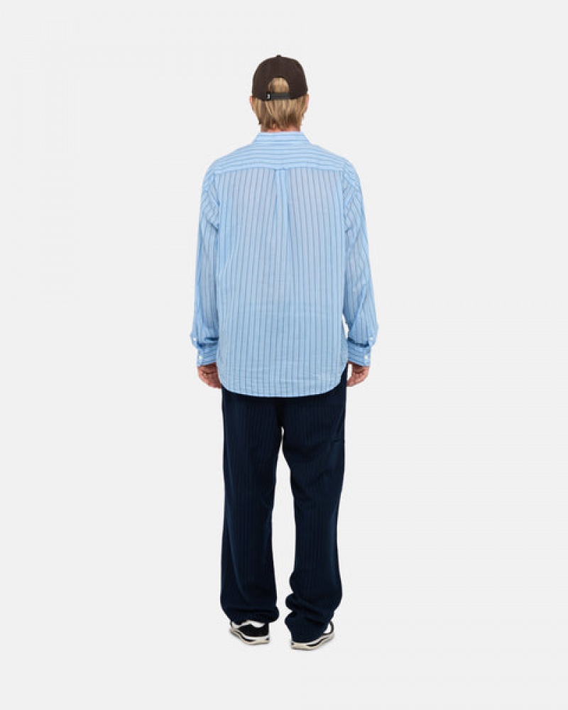 Women's Stussy Light Weight Classic Shirts Blue Dubai | UAE VUT-4669