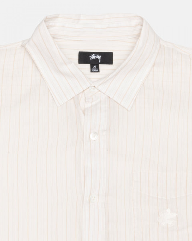 Women's Stussy Light Weight Classic Shirts White Dubai | UAE QGC-8062