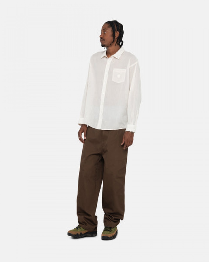 Women's Stussy Light Weight Classic Shirts White Dubai | UAE QGC-8062