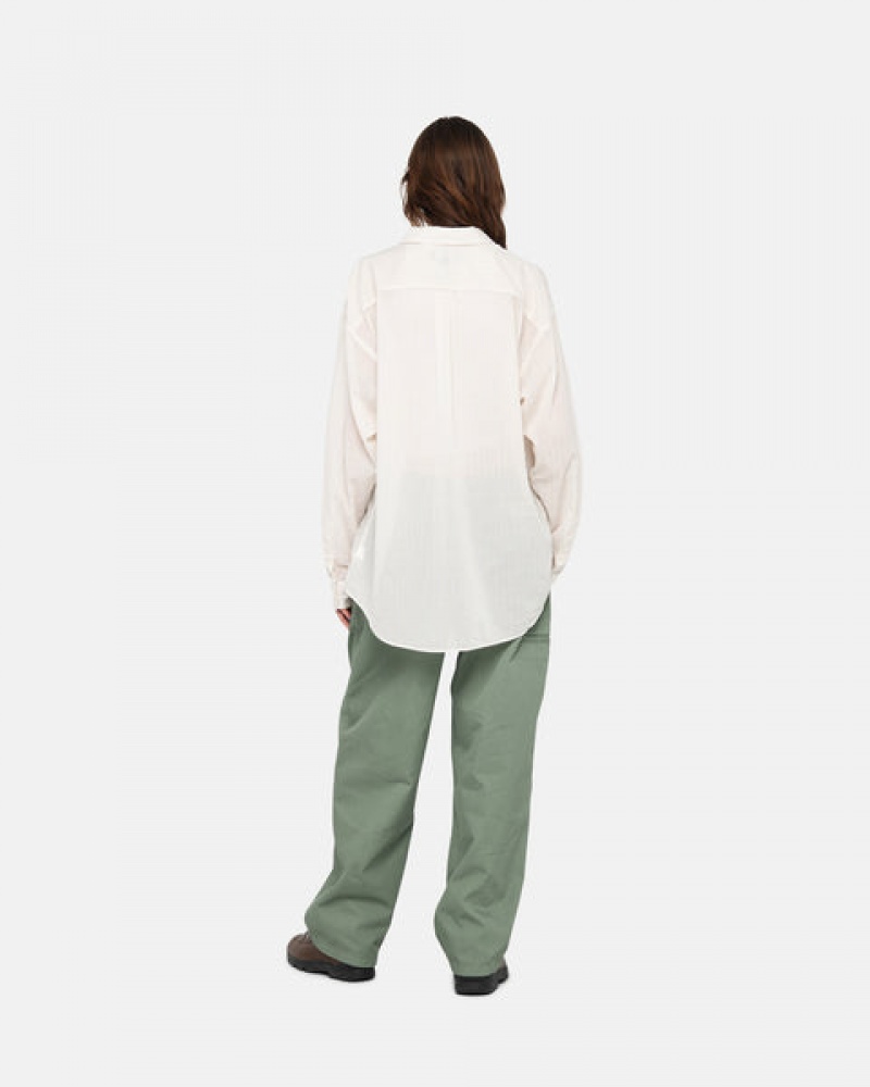 Women's Stussy Light Weight Classic Shirts White Dubai | UAE QGC-8062