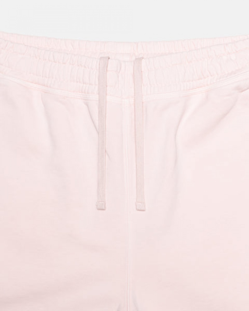 Women's Stussy Overdyed Stock Logo Shorts Pink Dubai | UAE GBP-0343