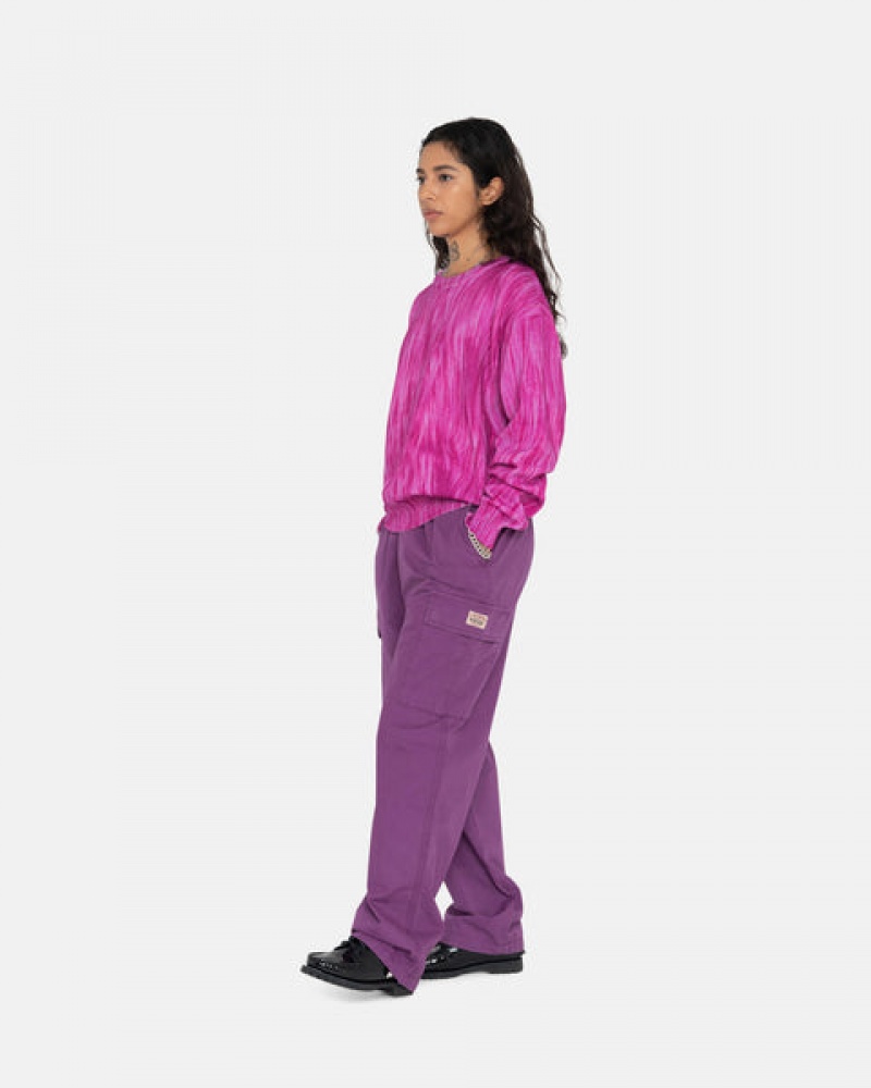 Women's Stussy Ripstop Cargo Beach Pants Purple Dubai | UAE DGO-5706