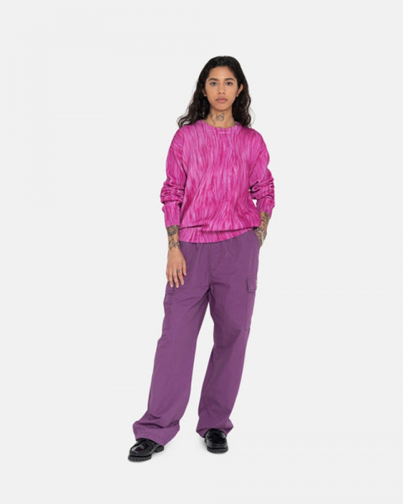 Women's Stussy Ripstop Cargo Beach Pants Purple Dubai | UAE DGO-5706