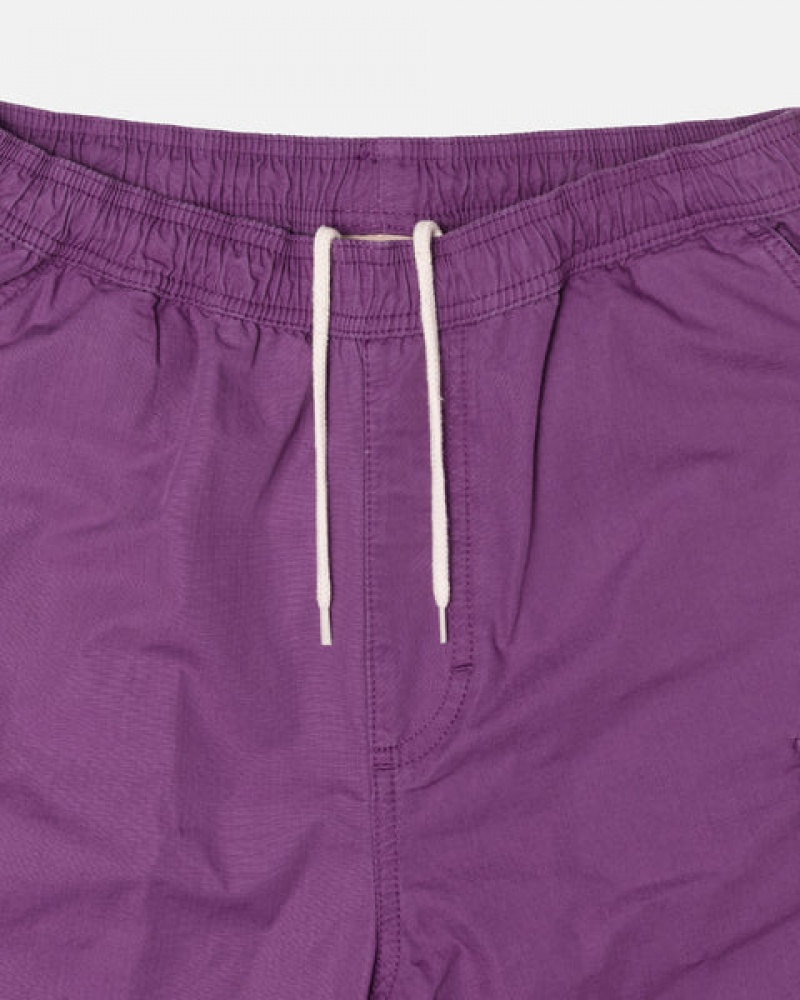 Women's Stussy Ripstop Cargo Beach Pants Purple Dubai | UAE DGO-5706