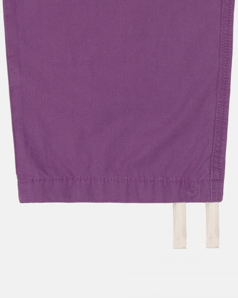 Women's Stussy Ripstop Cargo Beach Pants Purple Dubai | UAE DGO-5706