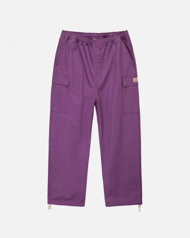 Women\'s Stussy Ripstop Cargo Beach Pants Purple Dubai | UAE DGO-5706