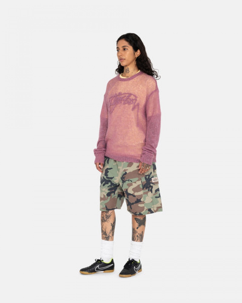 Women's Stussy Ripstop Cargo Beach Shorts Camo Dubai | UAE JAS-1006