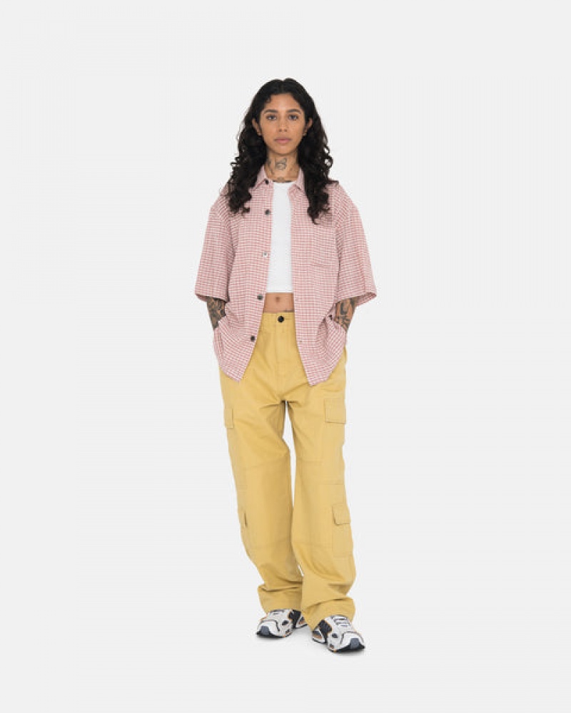 Women's Stussy Ripstop Surplus Cargo Pants Yellow Dubai | UAE BMN-6473