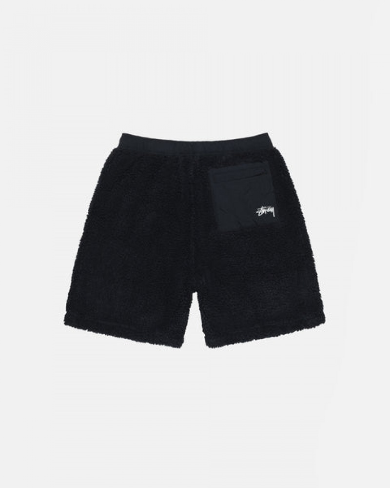 Women's Stussy Sherpa Shorts Black Dubai | UAE EWD-2640