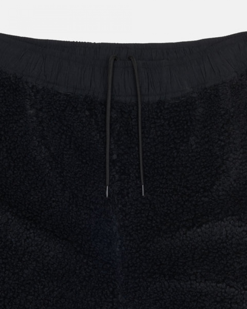 Women's Stussy Sherpa Shorts Black Dubai | UAE EWD-2640