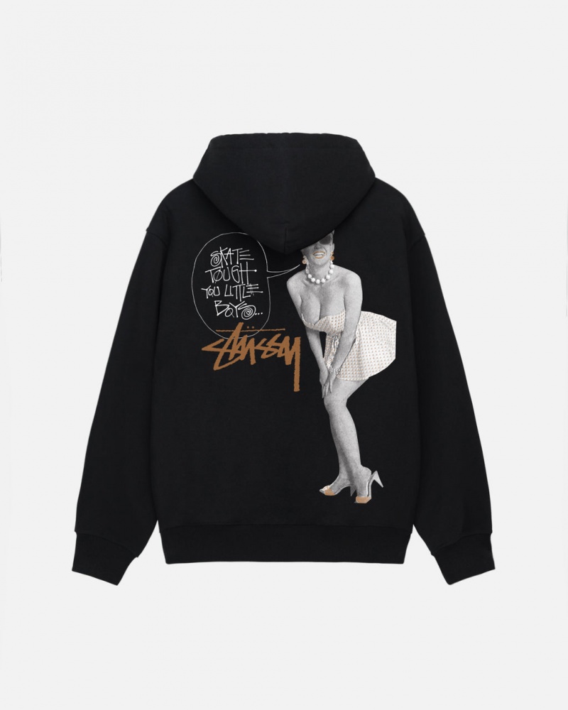 Women\'s Stussy Skate Tough Hoodie Black Dubai | UAE OGI-0825