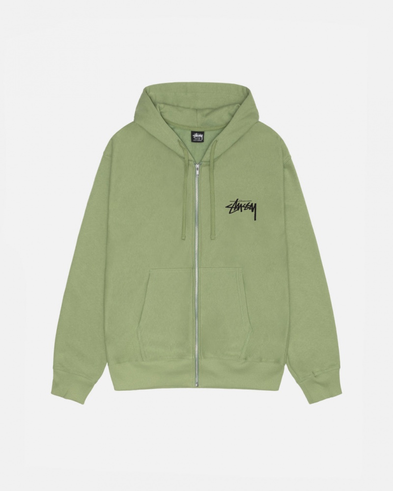 Women\'s Stussy Skate Tough Zip Hoodie Green Dubai | UAE BNV-7379