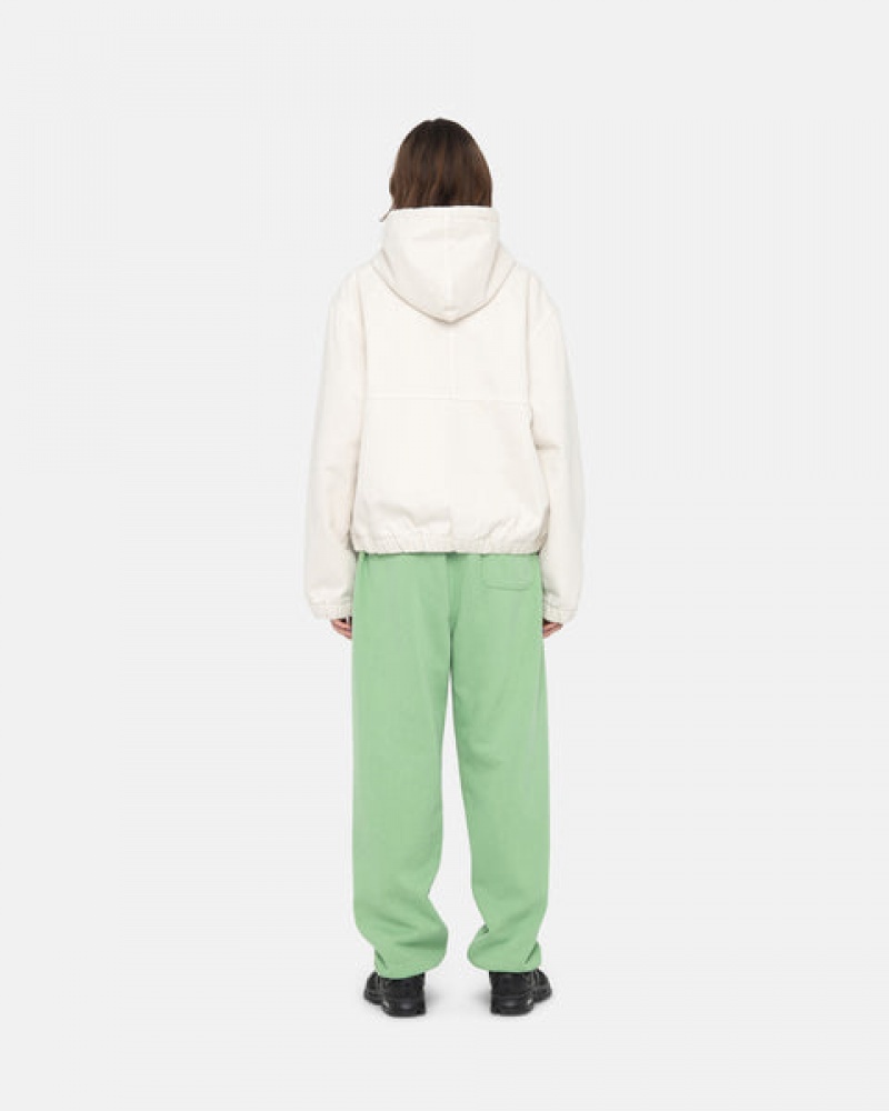 Women's Stussy Stock Logo Sweatpants Green Dubai | UAE HYU-3638