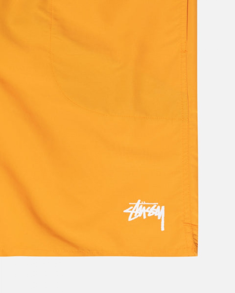 Women's Stussy Stock Water Short Swimwear Yellow Dubai | UAE FVG-3895