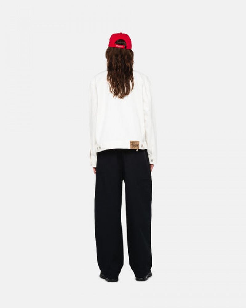 Women's Stussy Workgear Trouser Twill Pants Black Dubai | UAE SIX-6558