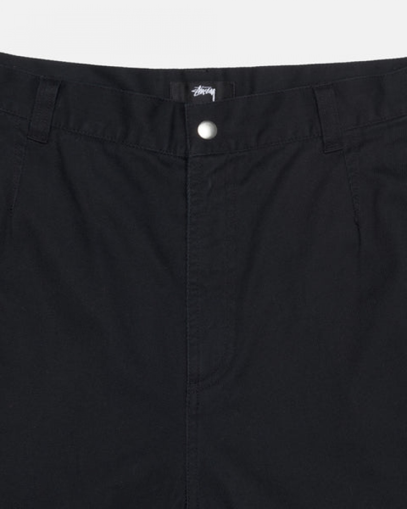 Women's Stussy Workgear Trouser Twill Pants Black Dubai | UAE SIX-6558