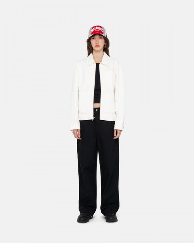 Women's Stussy Workgear Trouser Twill Pants Black Dubai | UAE SIX-6558